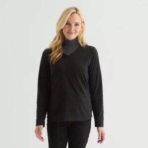 St. John's Bay V Neck Polar Fleece Sweatshirt